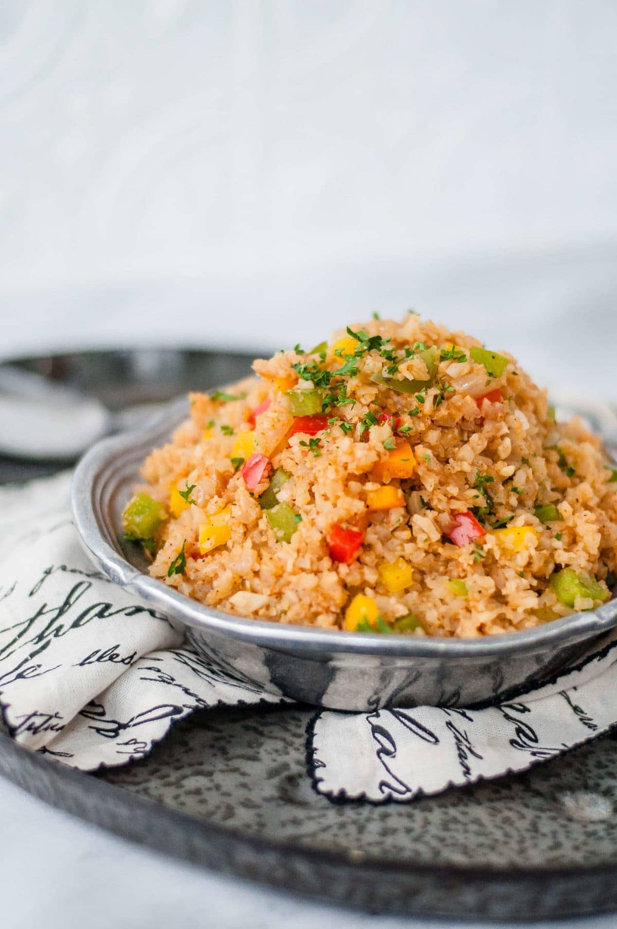 Keto Cajun Cauliflower Rice | Peace Love and Low Carb