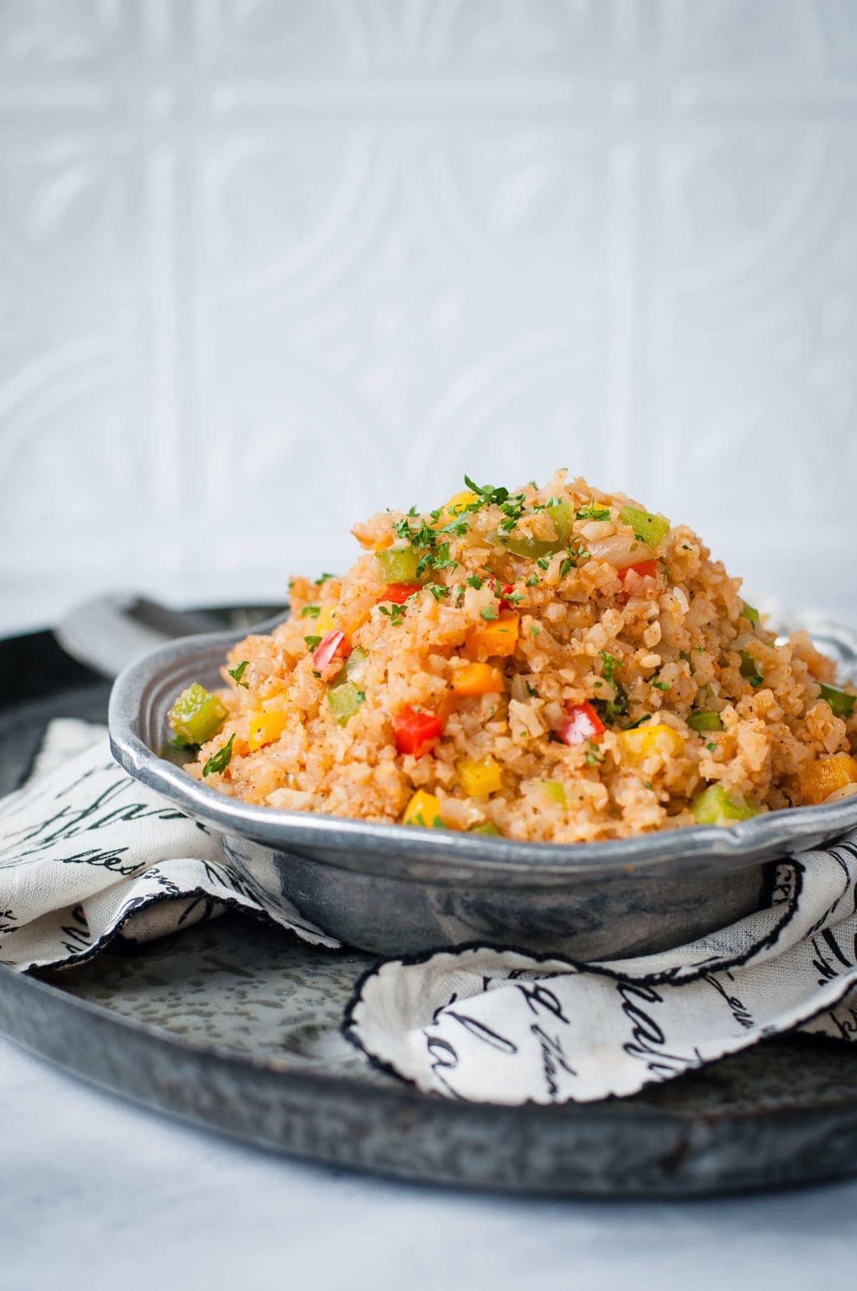 Keto Cajun Cauliflower Rice | Peace Love and Low Carb