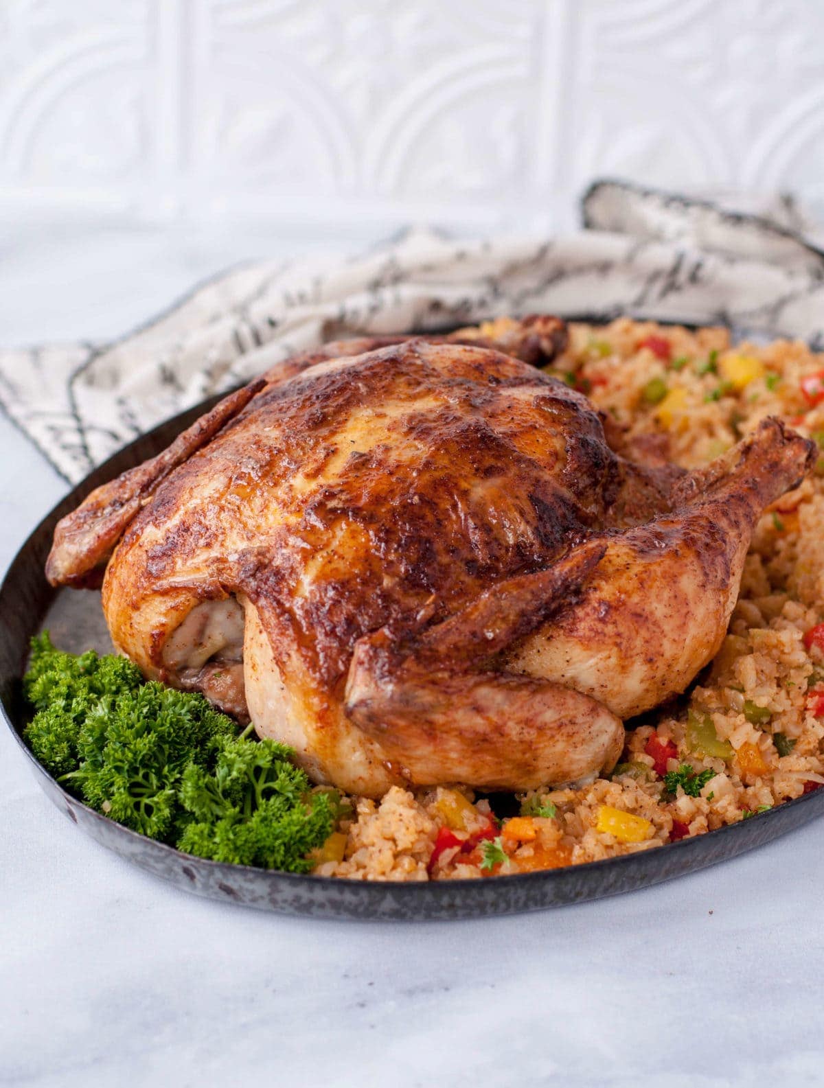 One Pot Easy Cajun Whole Roasted Chicken Recipe