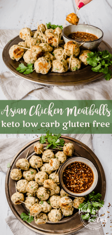 Keto Asian Chicken Meatballs | Peace Love and Low Carb copy