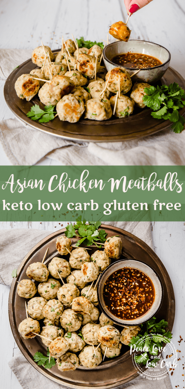 Keto Asian Chicken Meatballs - Peace Love and Low Carb