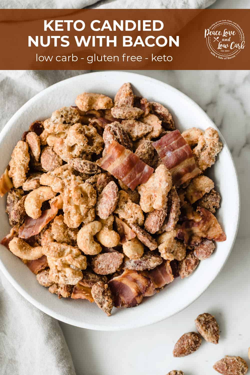 Keto Candied Nuts with Bacon Peace Love and Low Carb