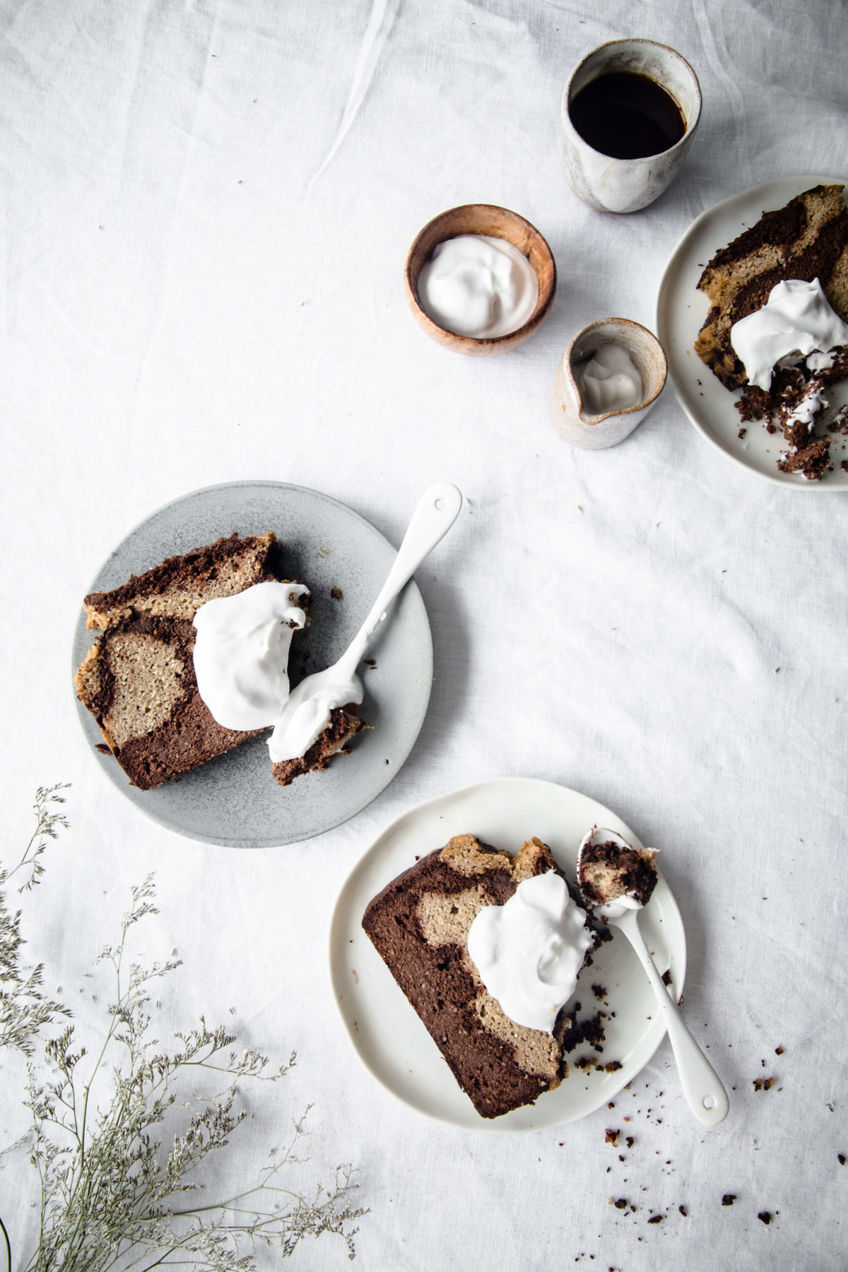 Keto Chocolate Vanilla Marble Pound Cake | Peace Love and Low Carb