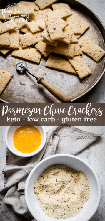 Parmesan Chive and Garlic Keto Crackers | Peace Love and Low Carb copy 2