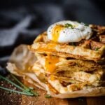 Ham and Gruyere Savory Cauliflower Waffles | Peace Love and Low Carb