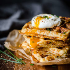 Ham and Gruyere Cauliflower Waffles
