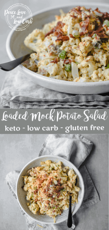 Loaded Mock Potato Salad | Peace Love and Low Carb