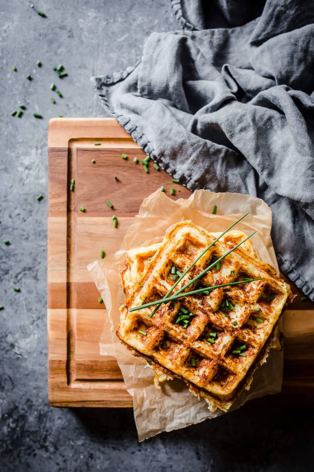 Ham and Gruyere Savory Cauliflower Waffles | Peace Love and Low Carb