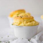 Cheese and Chive Keto Souffles | Peace Love and Low Carb