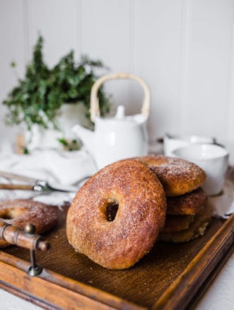 Keto Cinnamon Sugar Bagels | Peace Love and Low Carb