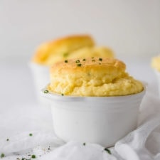 Cheese and Chive Keto Souffles