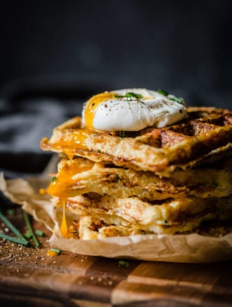 Ham and Gruyere Savory Cauliflower Waffles | Peace Love and Low Carb