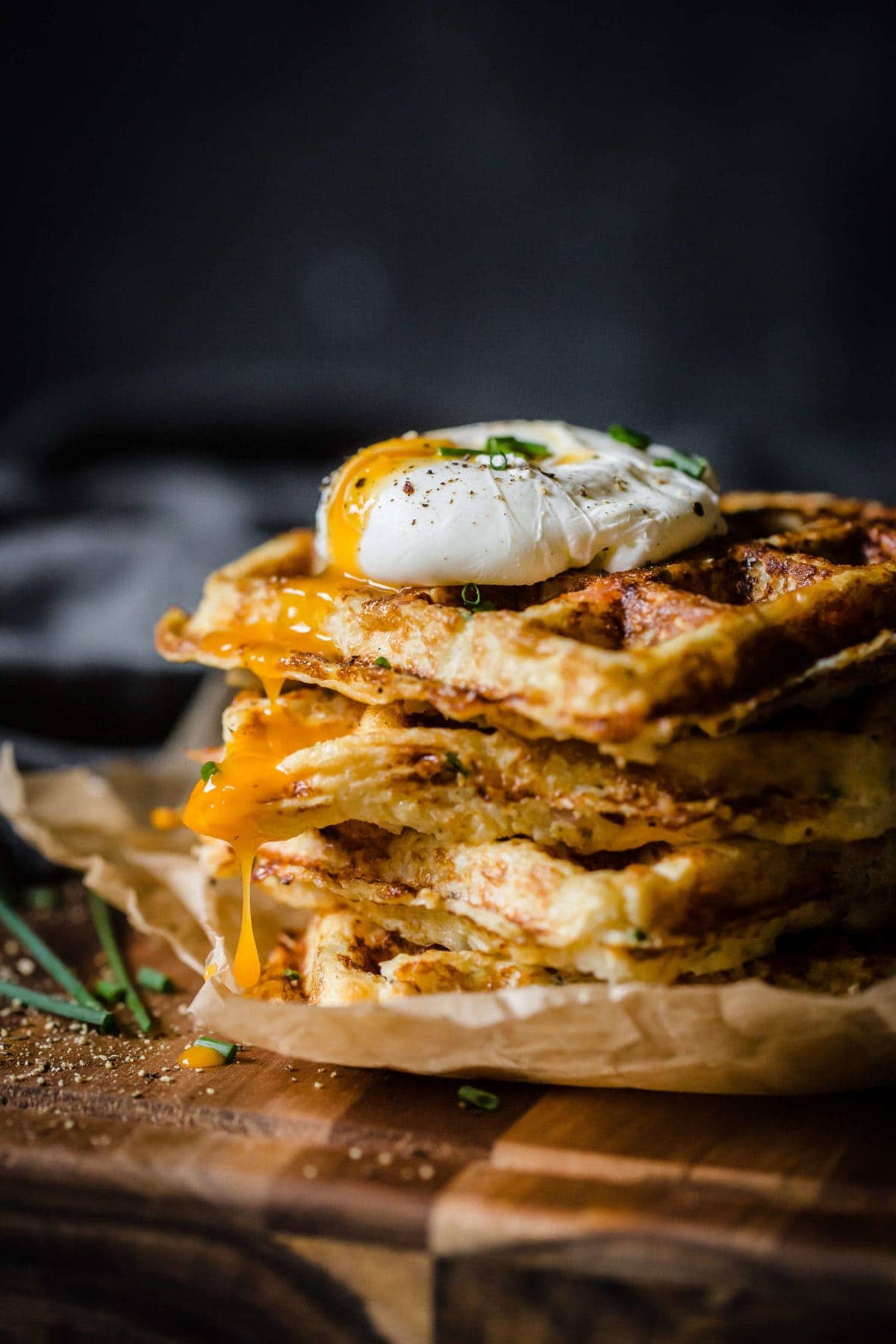 Ham and Gruyere Savory Cauliflower Waffles | Peace Love and Low Carb