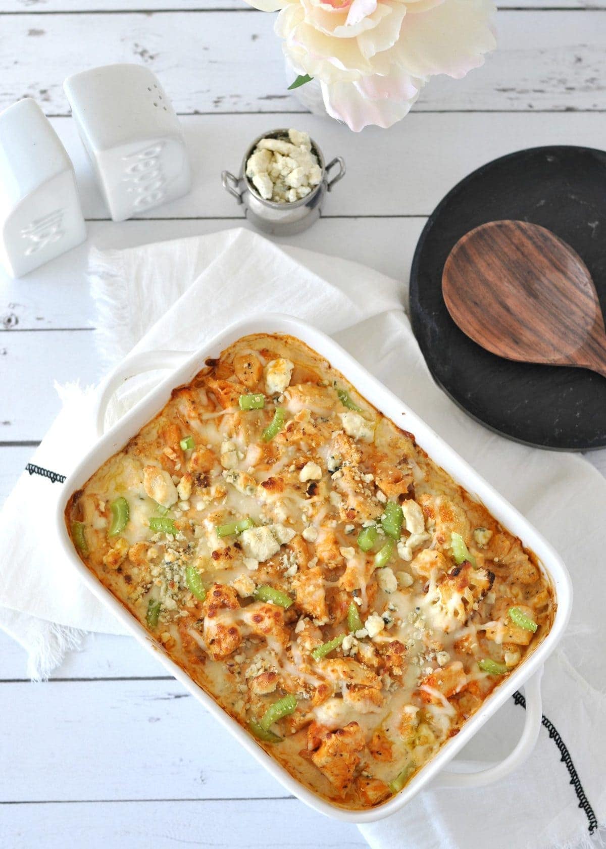 Buffalo Chicken Cauliflower Mac And Cheese Peace Love And Low Carb