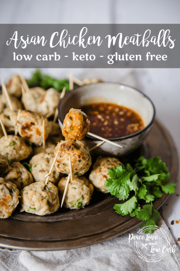 Keto Asian Chicken Meatballs - Peace Love and Low Carb