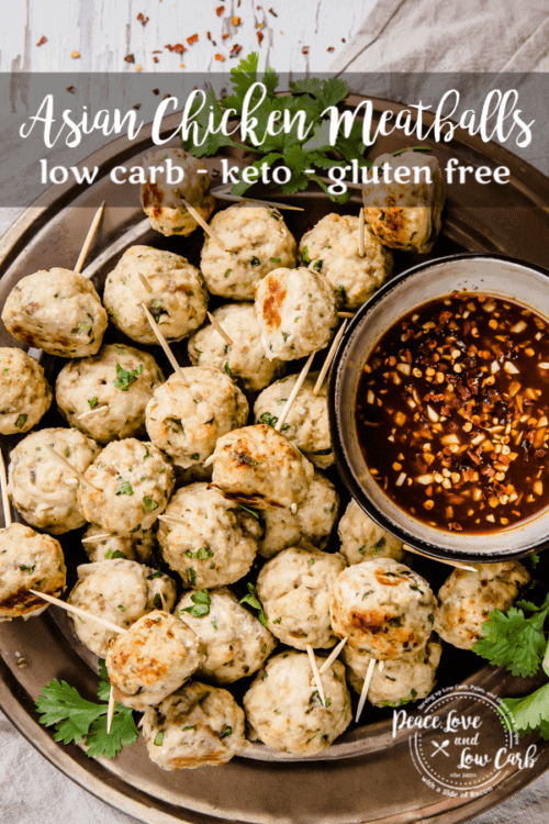 The Keto Asian Chicken Meatballs are the perfect low carb appetizer to serve at your next keto get together. They are the perfect blend of sweet and savory. 