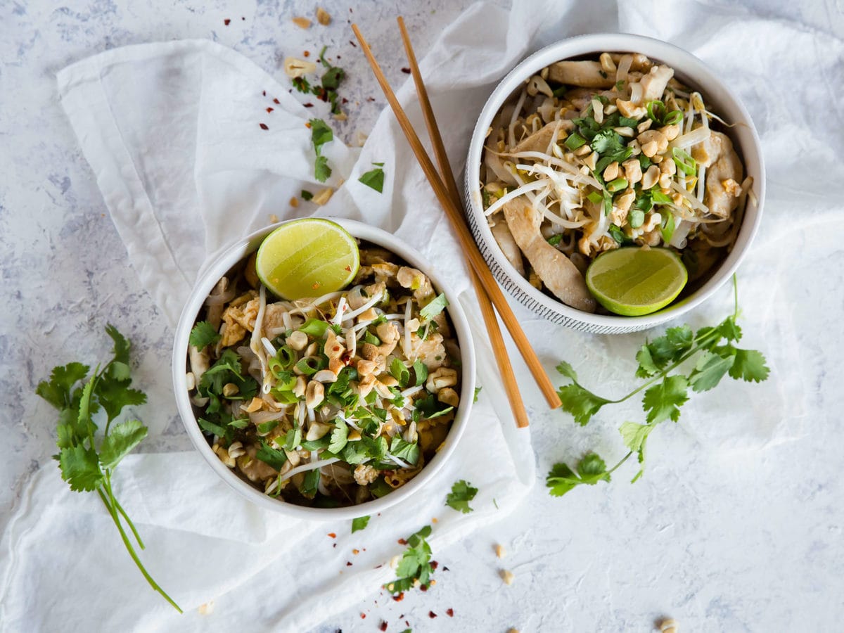 Keto Chicken Pad Thai - Peace Love and Low Carb