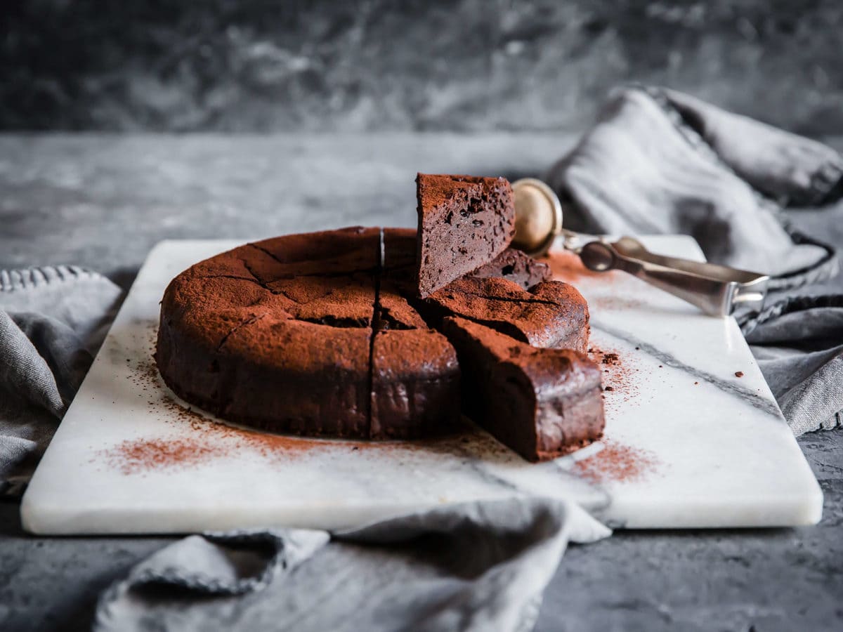 This Keto Chocolate Espresso Flourless Cake is super rich and decadent, while still being nut free, sugar free, dairy free, and gluten free. What kind of low carb wizardry is this?
