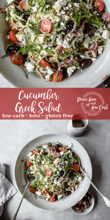 This keto Cucumber Greek Salad is a perfectly refreshing summer salad if you’re looking for a low carb side dish full of flavor. Serve chilled on its own, or turn it into a loaded Greek salad by adding grilled chicken.