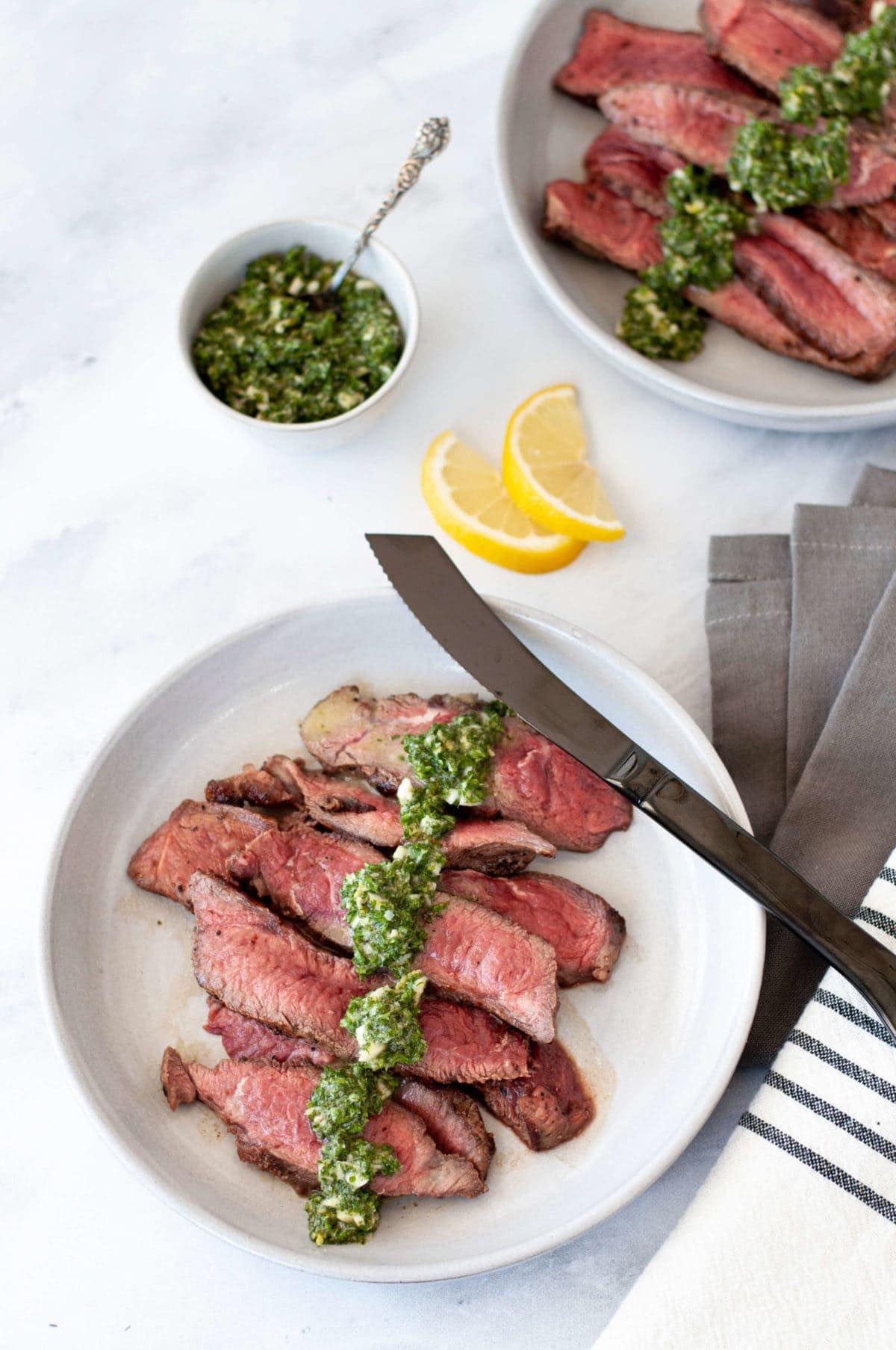 This Flat Iron Steak with Horseradish Gremolata is juicy, herbaceous and packed with flavor while still being keto, paleo, and whole30 approved. 