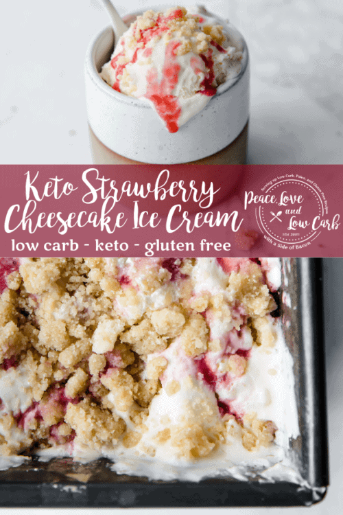 This keto Strawberry Cheesecake Ice Cream is a total winner. It’s creamy, fruity and sugar free! Full of keto friendly fats, it’s a frozen fat bomb treat you’ll want to make time and time again.