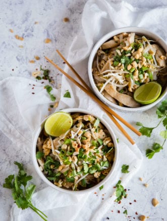 This quick and easy Keto Chicken Pad Thai holds its own against traditional high carb thai food. Best of all, it is quick, easy, and loaded with flavor.