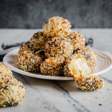Cream Cheese Stuffed Everything Bagel Bites