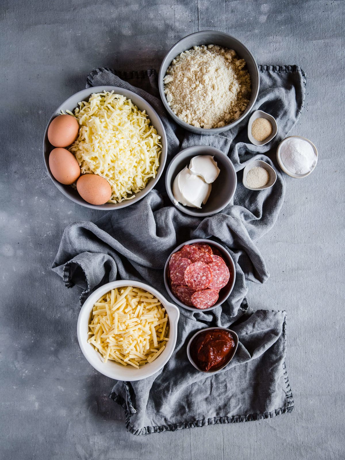 flat lay of ingredients for gluten free hot pockets