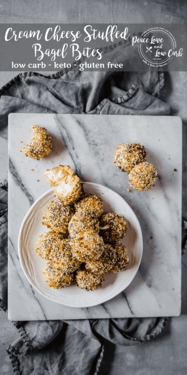 Cream Cheese Stuffed Bagel Bites - Keto, Low Carb, Gluten Free