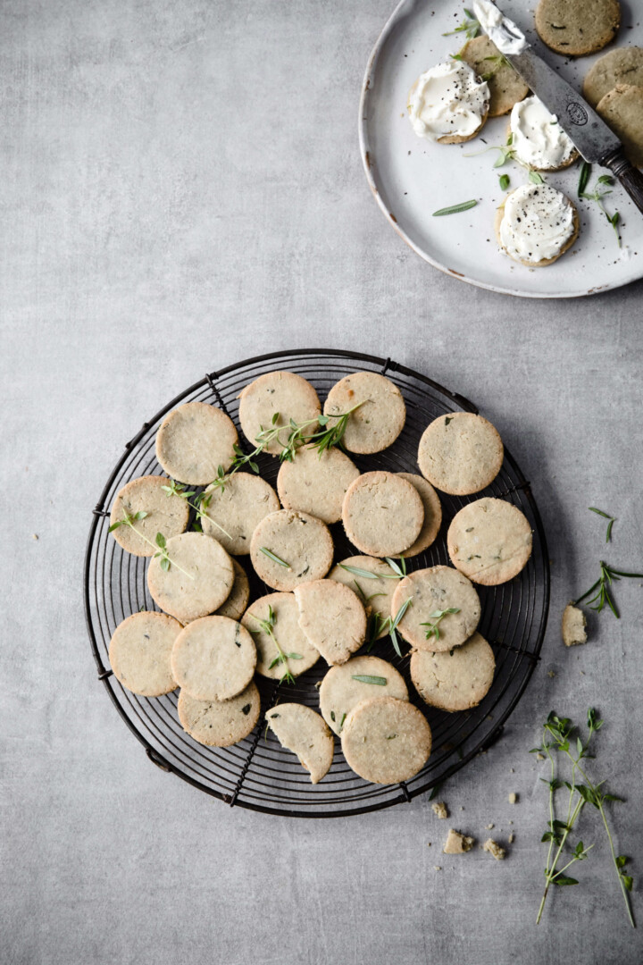 Rosemary and Thyme Keto Crackers Peace Love and Low Carb