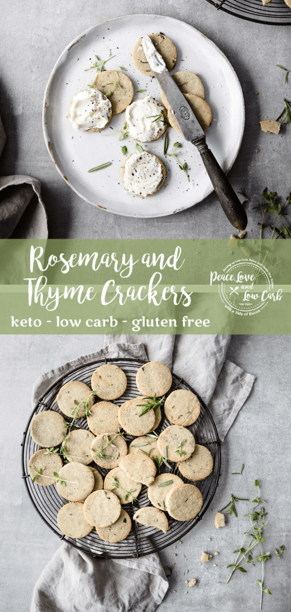 Rosemary and Thyme Keto Crackers Peace Love and Low Carb