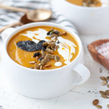 Roasted Butternut Squash Soup with Sausage