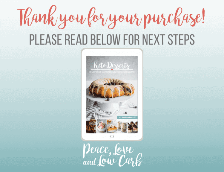Thank You for Your Purchase | Keto Desserts eBook