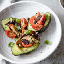 Bruschetta Stuffed Avocados