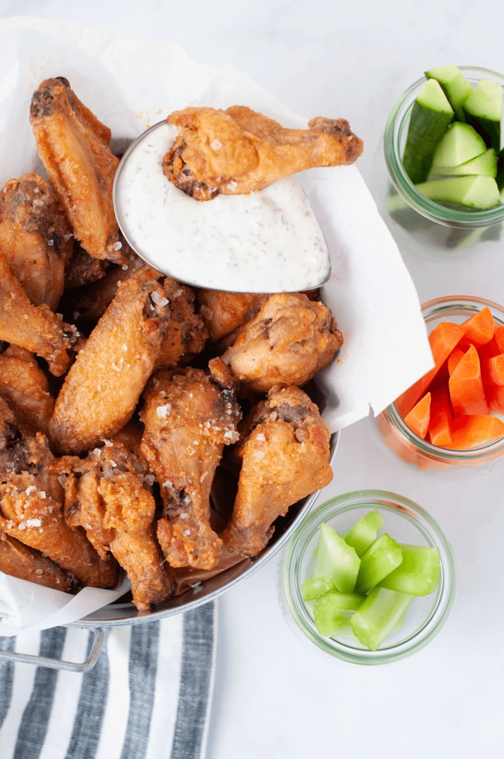 Salt and Vinegar Wings keto, whole30 Peace Love and Low Carb
