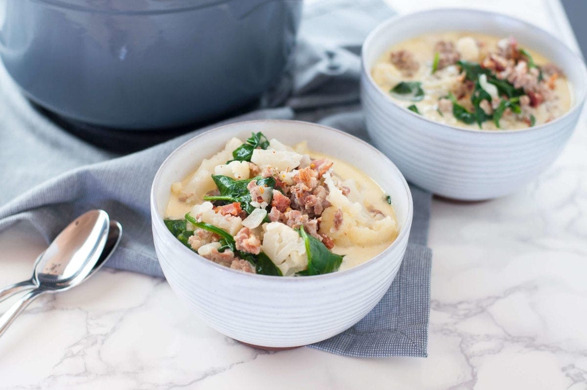 Whole30 + Keto Lemon Artichoke Chicken Soup - Tastes Lovely