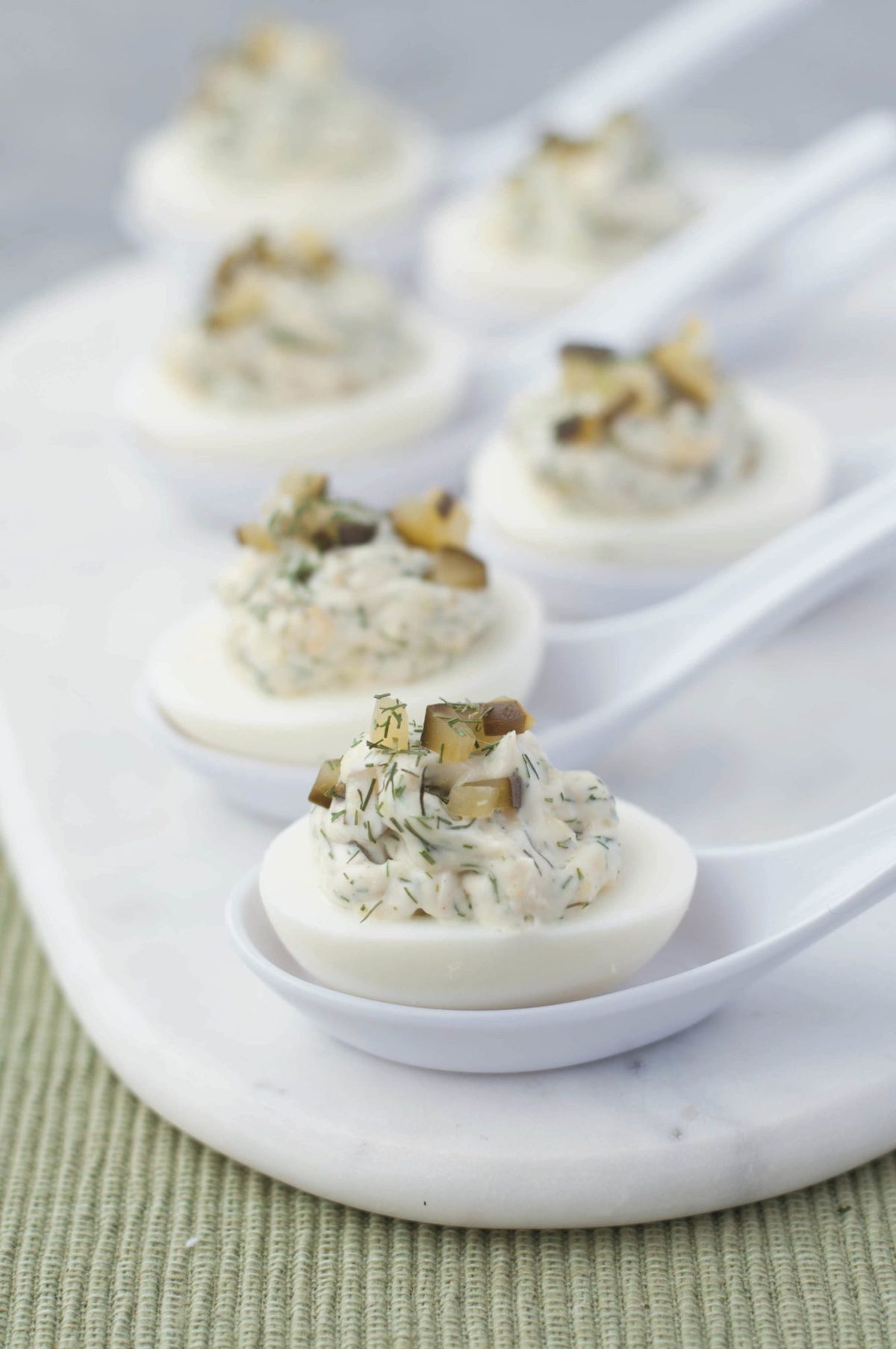 Healthy Dill Pickle Deviled Eggs Recipe