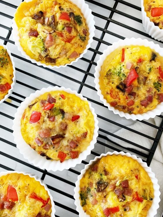 Prosciutto and Veggie Egg Muffins - low carb, whole30 - Peace Love and ...