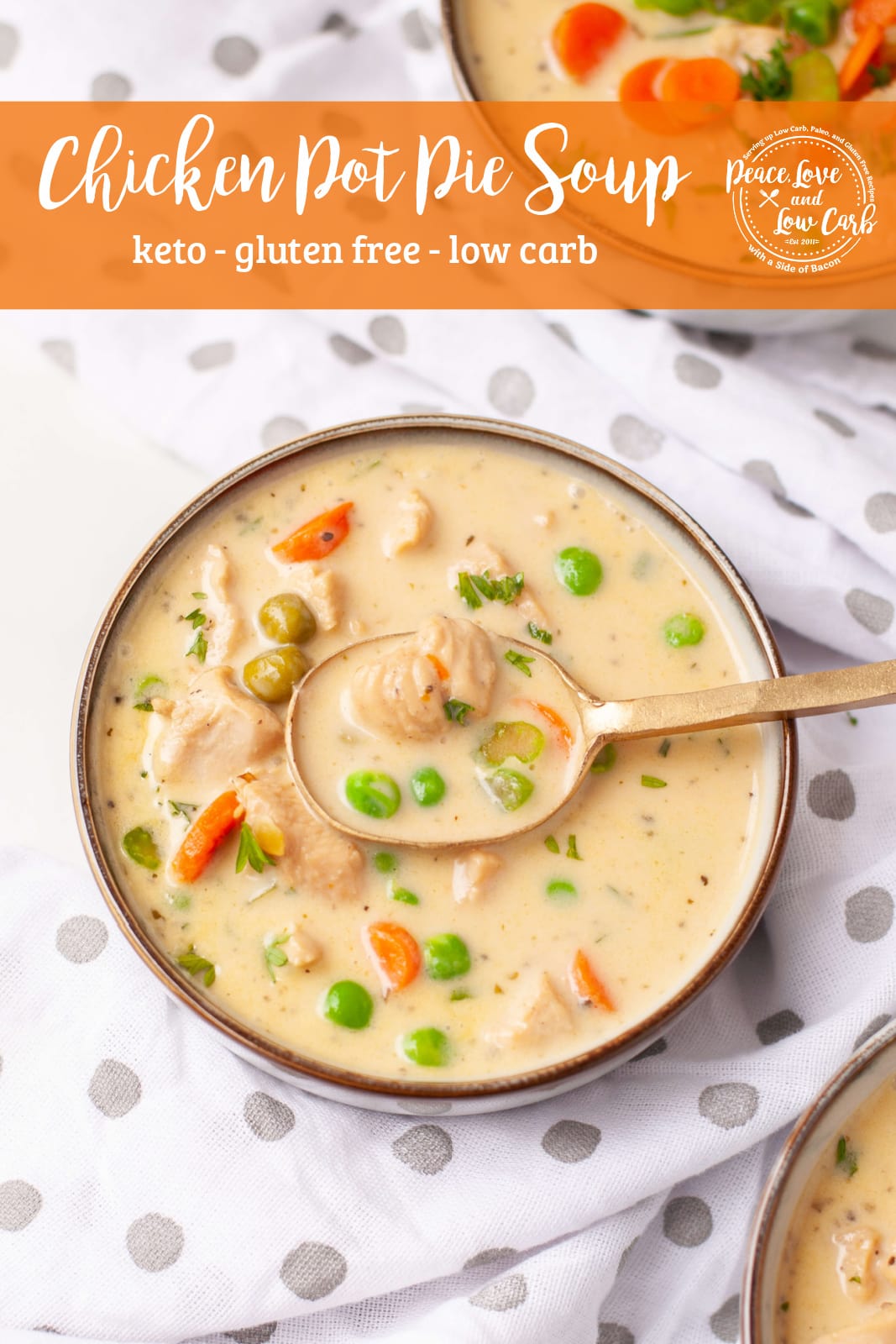 Chicken Pot Pie Soup - Low Carb, Gluten Free - Peace Love And Low Carb