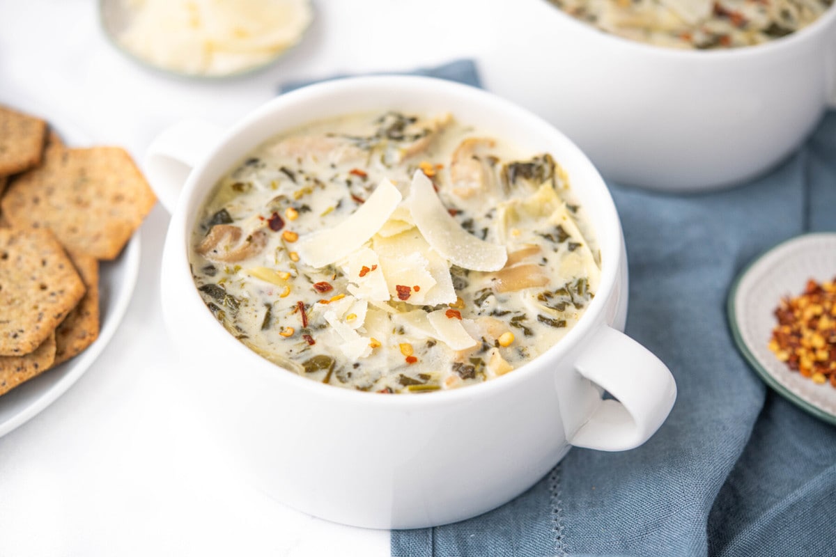 Spinach and Artichoke Dip Chicken Soup Peace Love and Low Carb