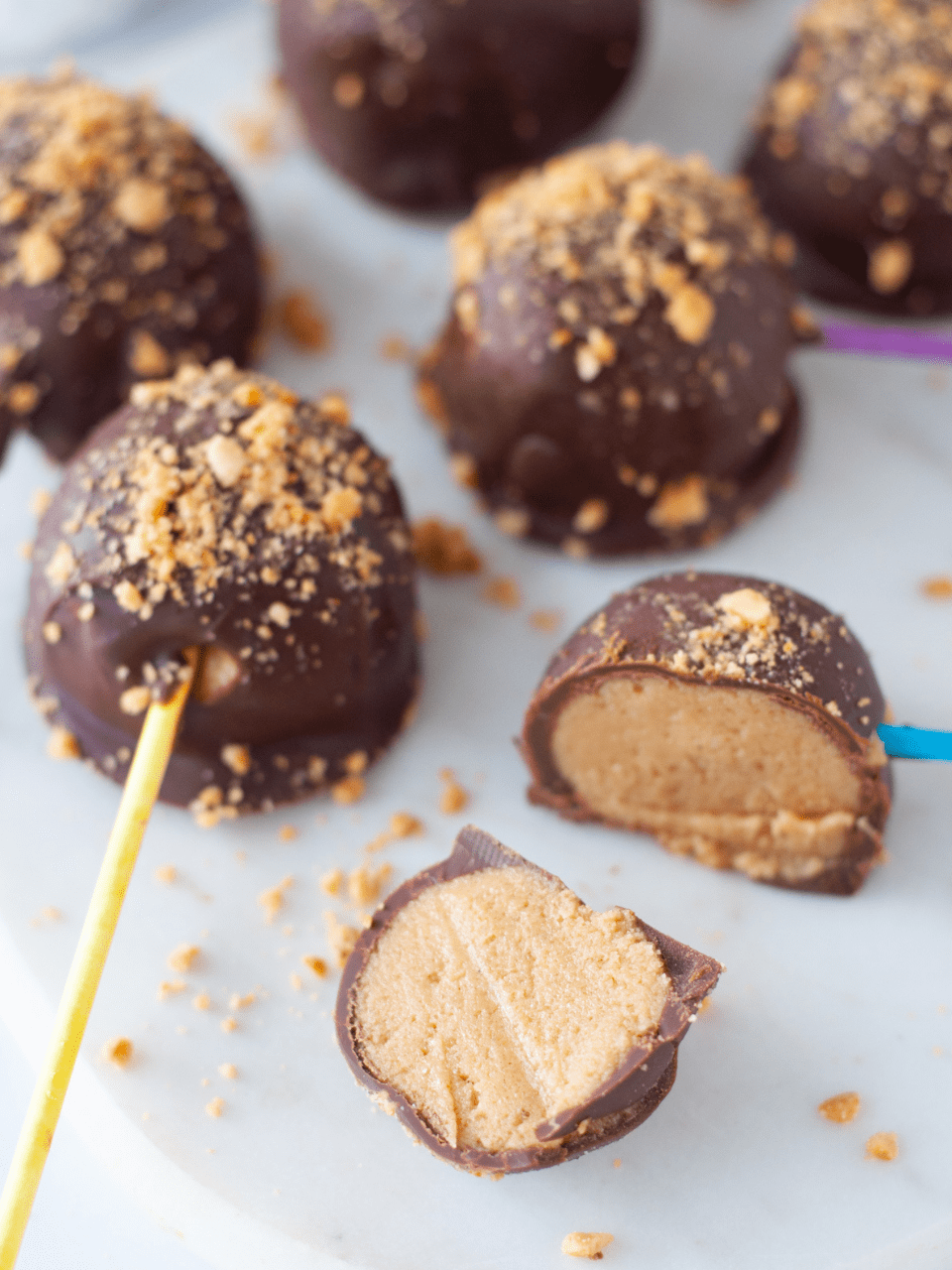 Keto Chocolate Peanut Butter Pops Peace Love and Low Carb
