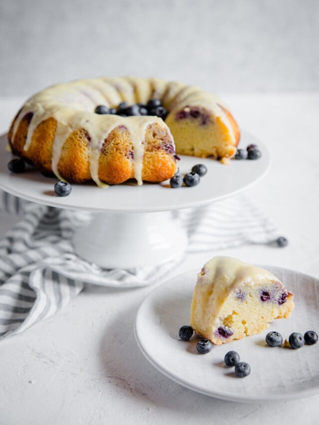 Low Carb Lemon Blueberry Pound Cake