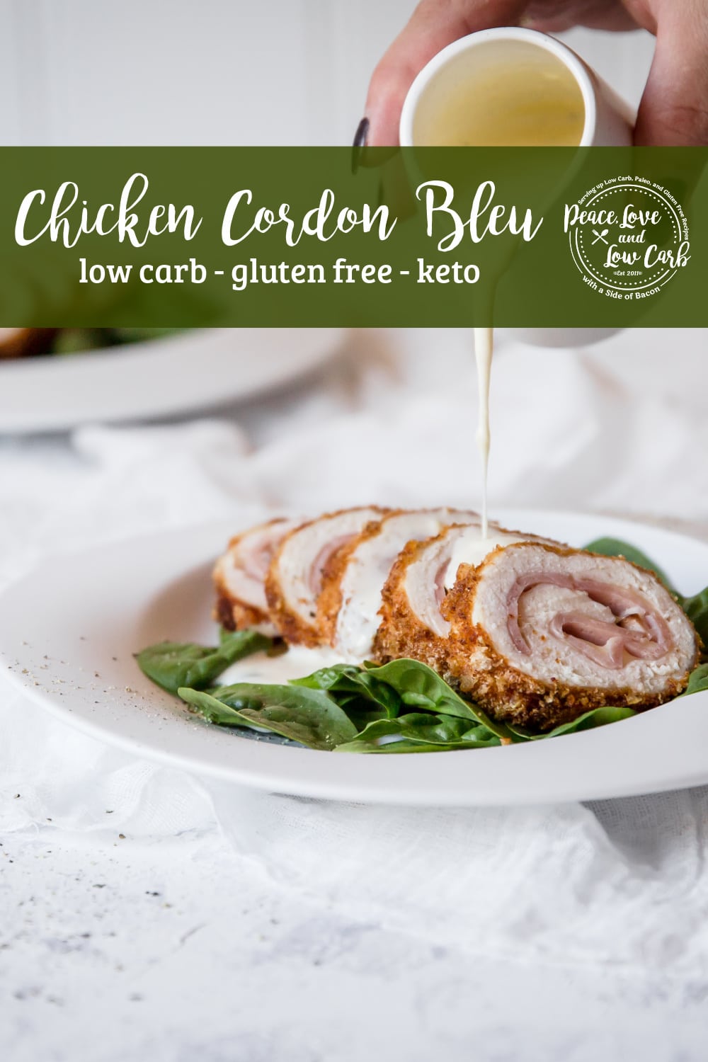 Keto Chicken Cordon Bleu - Peace Love and Low Carb
