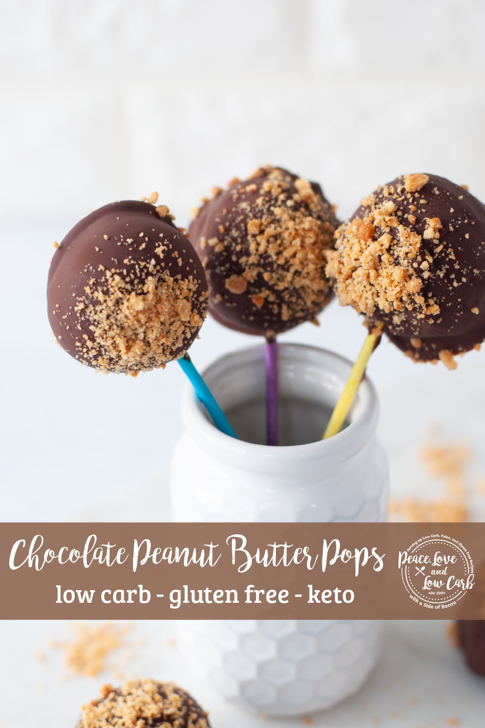 Keto Chocolate Peanut Butter Pops Peace Love and Low Carb