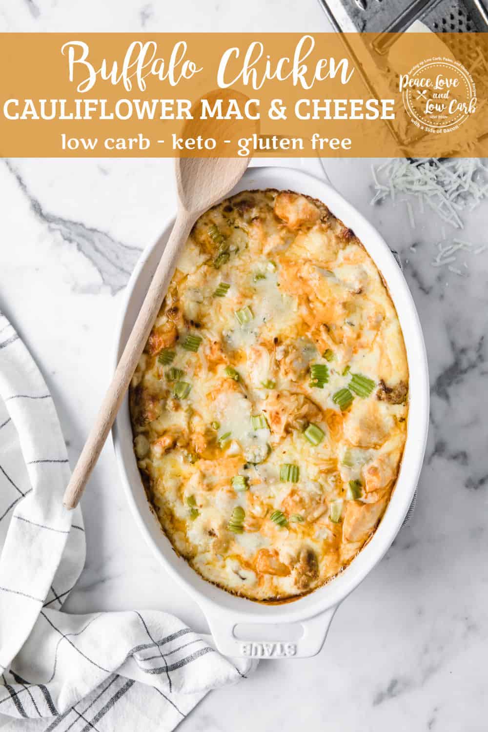Buffalo Chicken Cauliflower Mac and Cheese Peace Love and Low Carb
