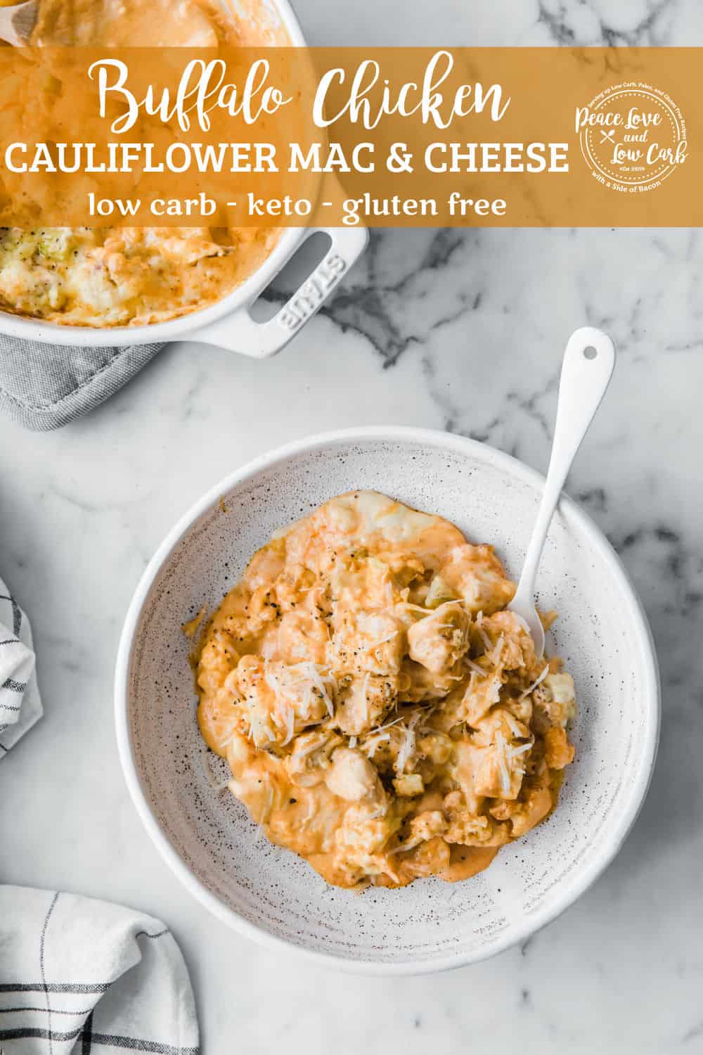 Buffalo Chicken Cauliflower Mac and Cheese Peace Love and Low Carb