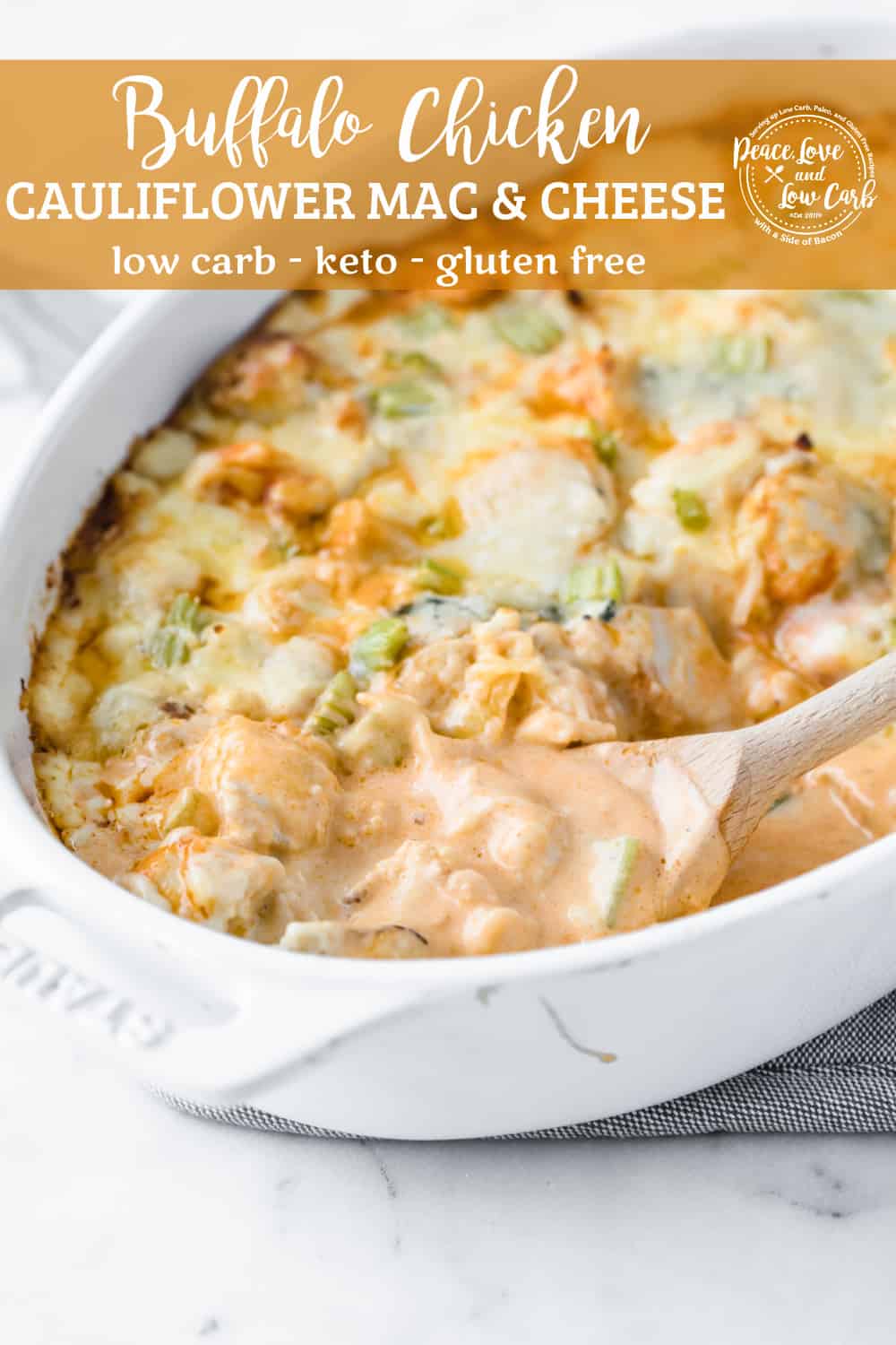 Buffalo Chicken Cauliflower Mac and Cheese Peace Love and Low Carb