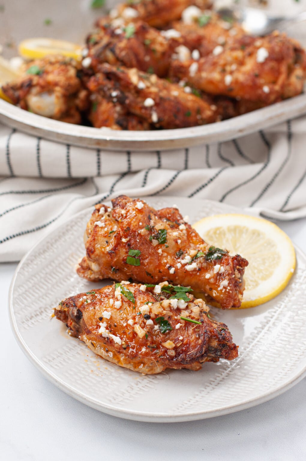 Crispy Lemon Feta Chicken Wings Peace Love and Low Carb