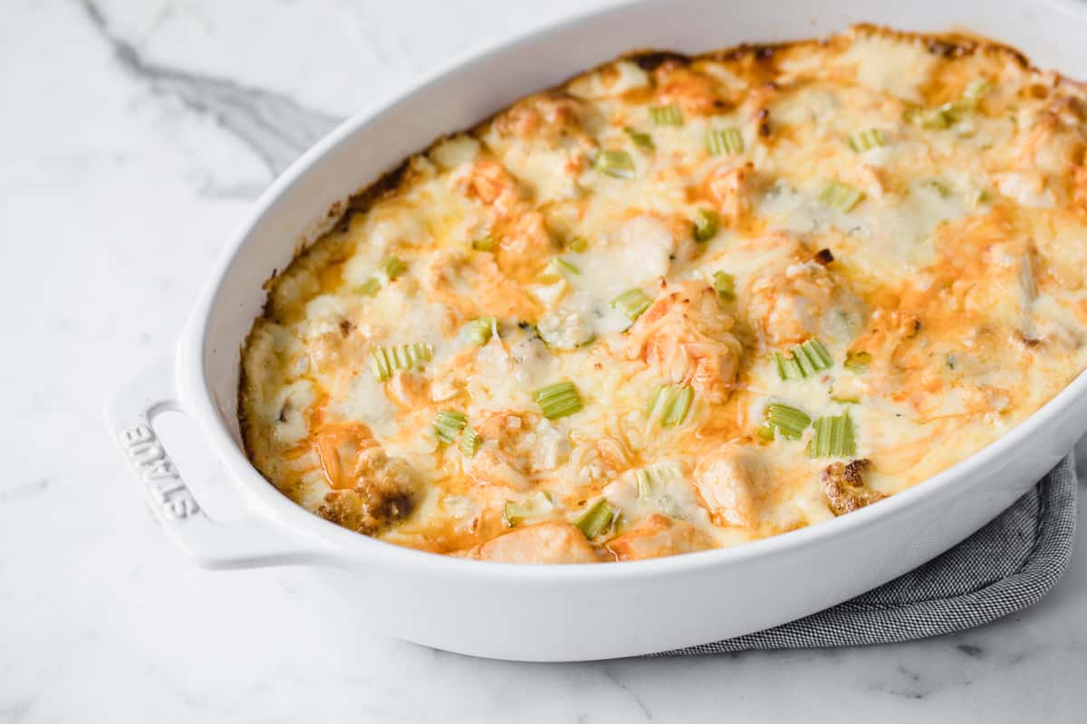 Buffalo Chicken Cauliflower Mac and Cheese Peace Love and Low Carb