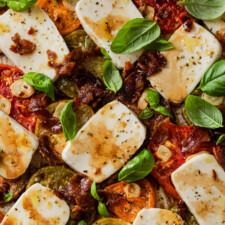 Baked Heirloom Caprese Salad